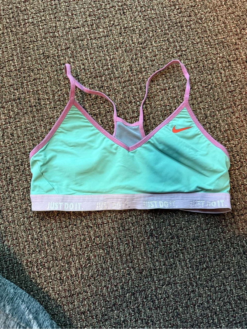 Nike Women’s Light Blue & Pink Sports Bralette